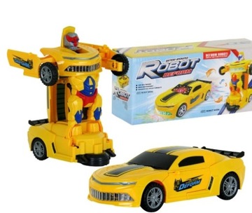 2w1 AUTO-ROBOT CAMARO ŻÓŁTY TRANSFORMUJE LED BOT