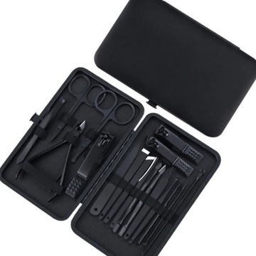 Zestaw do Paznokci Manicure Pedicure Etui Black
