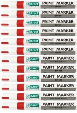 MARKER OLEJOWY CZERWONY okrągły D.Rect SP-101 x 12