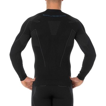 Черная термоактивная мотоциклетная футболка Brubeck XL