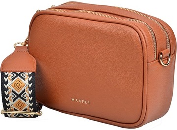 MAXFLY Torebka damska LISTONOSZKA CROSSBODY pasek BOHO