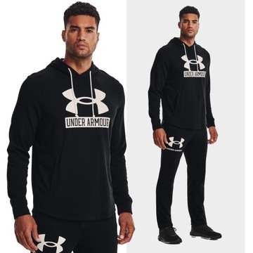 BLUZA MĘSKA UNDER ARMOUR DRESOWA Z KAPTUREM BAWEŁNA SPORTOWA 1370390