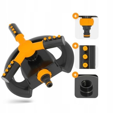 ВРАЩАЮЩИЙСЯ ДОЖДЕВАТЕЛЬ ДЛЯ САДОВ ТРАВЫ 3-РУЧНОЙ РЕГУЛИРУЕМЫЙ ВРАЩАЮЩИЙСЯ ДОЖДЬ ДЛЯ ТРАВЫ