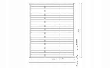Деревянный забор из ламелей 180х150х2 пропитка под давлением