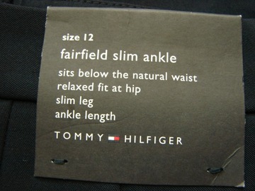 Tommy Hilfiger eleganckie spodnie jedwab XL US 12