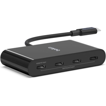 Belkin Hub kompaktowy USB-C do laptopa, AVC018 do 4x USB-C 3.2 Gen2, 10Gb/s