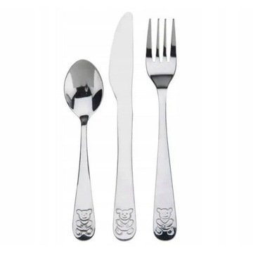 SZTUĆCE Z IMIENIEM DLA DZIECKA prezent/pamiątka Chrzest dla dziewczynki Miś