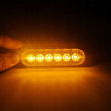 4 SZT LAMPA OSTRZEGAWCZA 6 LED STROBOSKOP 12v-24v
