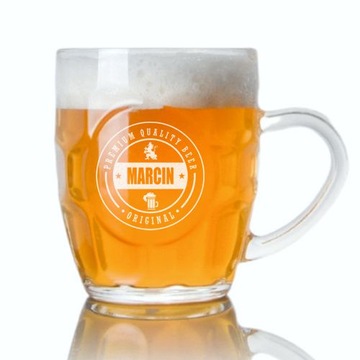 Kufel do Piwa z Imieniem Grawerem Personalizowany na Prezent Urodziny 500ml