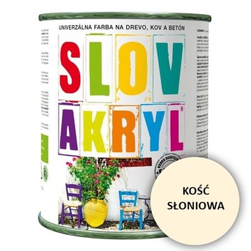 Farba do łóżeczka drewnianego bezpieczna dla dzieci KOŚĆ SŁONIOWA: 0,75 L