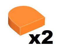 LEGO 24246 Tile 1x1 MOD Pomarańczowy 2 szt. NOWY