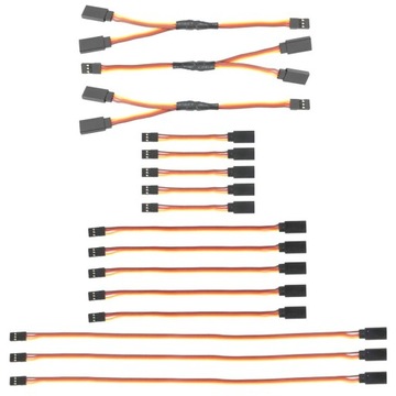 16 szt. Przedłużacz serwa RC 75/150/300 mm Kabel JR Wtyczka 1 do 2 Y 150 mm 3 piny