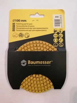 Tarcza polerska Baumesser Fi 100 na sucho G30 rzep