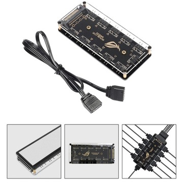 ARGB HUB 10-ПОРТНЫЙ 3-контактный светодиодный концентратор RGB