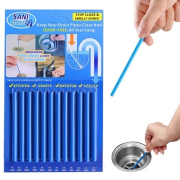 PATYCZKI DO UDRAŻNIANIA RUR CZYSZCZĄCE ODPŁYW ZAPACHOWE DO ZLEWU 60x