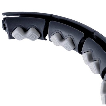 HHW06 HULA HOP BLACK Z WYPUSTKAMI I OBCIĄŻNIKIEM + LICZNIK HMS