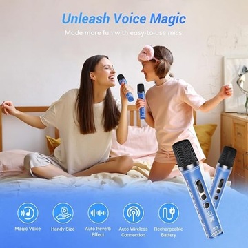 Караоке-набор Wireless Bluetooth со светодиодами