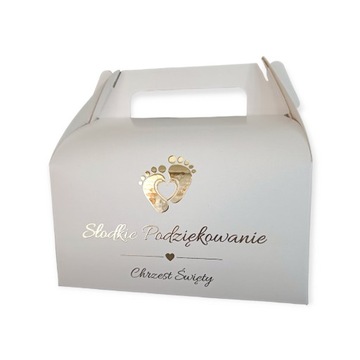 Коробка для торта КРЕЩЕНИЕ золотая WZ2