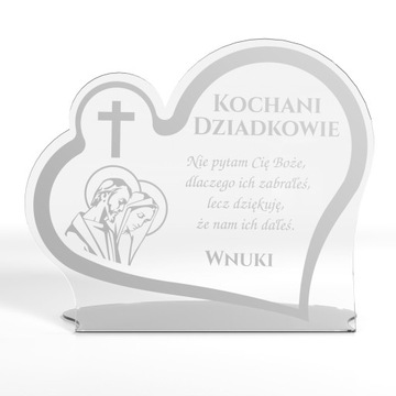PODSTAWKA pod ZNICZ GRÓB BABCIA DZIADEK + GRAWER