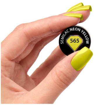 SEMILAC LAKIER HYBRYDOWY 565 NEON YELLOW 7ml