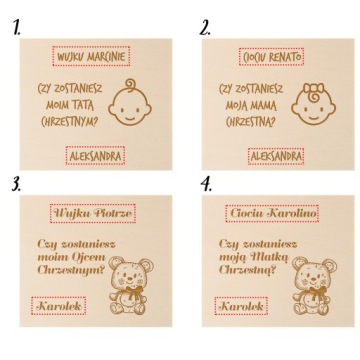 ПРИГЛАШЕНИЕ НА КРЕСТИНЫ ДЛЯ КРЕСТНЫХ РОДИТЕЛЕЙ - КОРОБКА