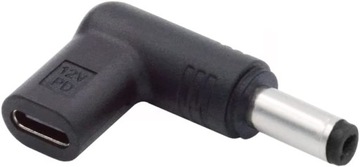 USB 3.1 typ C USB-C eński do DC 12 V 5,5 x 2,1 m