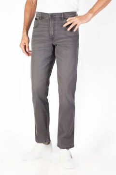 WRANGLER męskie spodnie Texas jeans zwężane Szary W38 L32