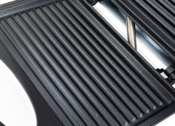 Kontaktowy GRILL ELEKTRYCZNY OPIEKACZ 750W biały NIEPRZYWIERAJĄCA POWŁOKA