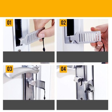 2× ДВЕРНОЙ ЗАМОК ДЛЯ ОТЕЛЯ Прочный туристический противовзломный ЗАМОК