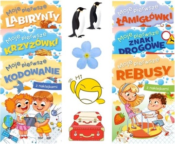 MOJE PIERWSZE REBUSY ZADANIA KSIĄŻECZKA + NAKLEJKI