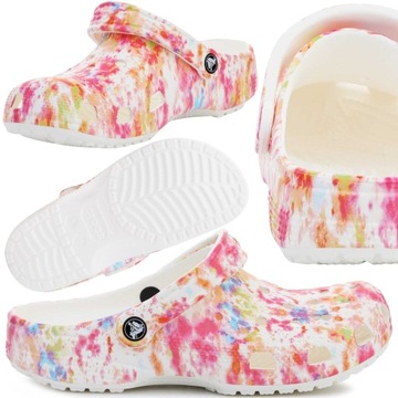 klapki crocs damskie classic lekkie chodaki tie dye 38-39 M6/W8