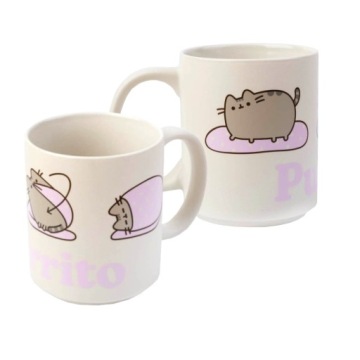 Кружка Pusheen Purrito Cat Retro 350 мл Для кофе Подарок подростку