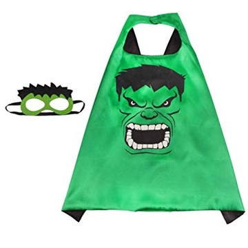 HULK MASKA filcowa STRÓJ PELERYNA PRZEBRANIE