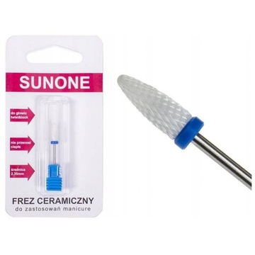 SUNONE FREZ CERAMICZNY DO PAZNOKCI STOŻEK ŚREDNI