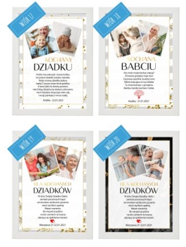 Плакат с фотографией ко Дню бабушки и дедушки.Рамка