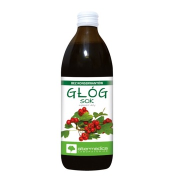 ALTER MEDICA SOK Z GŁOGU 500 ml BEZ KONSERWANTÓW