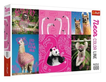 Puzzle Trefl Neon Color Line 1000 elementów Puzzle 1000 Szalone zwierzaki