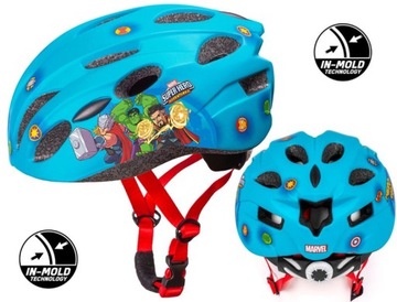 Kask 52-56cm dziecięcy sport IN-MOLD AVENGERS Boys