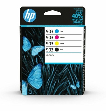 Zestaw 4x Tusz Hp 903 CMYK 6ZC73AE 6950 6960 6970