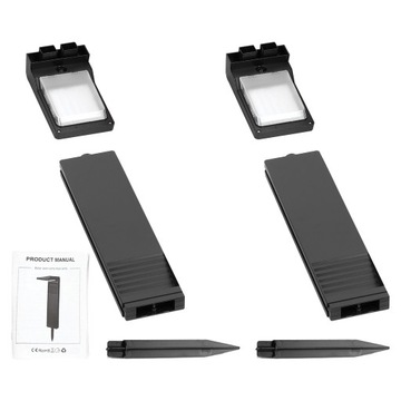 6 шт., светодиодный торшер на солнечной стойке для сада, 57 см, набор прочных опор