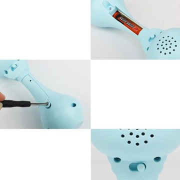 ДЕТСКАЯ ПОГРЕМКА С МУЗЫКАЛЬНЫМ ПРОРЕЗЫЧКОМ КРОЛИК ИГРУШКА ЗАЙЧИК LED