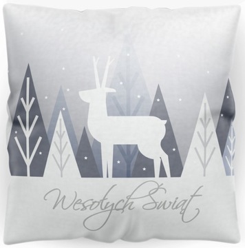 POSZEWKA DEKORACYJNA ŚWIĘTA 40x40 JASIEK NA PODUSZKĘ ŚWIĄTECZNA PREZENT