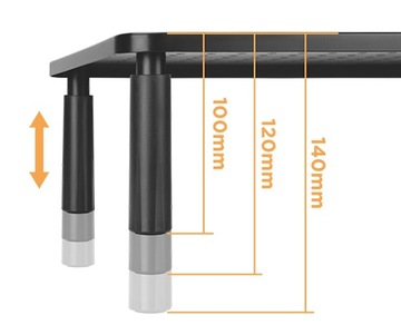 ПОДСТАВКА ДЛЯ МОНИТОРА НОУТБУКА РЕГУЛИРУЕМАЯ ЧЕРНАЯ ПОЛКА ПОДСТАВКА ДЛЯ СТОЛА