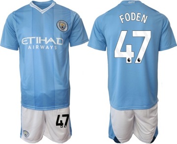 2023-24 MCFC Domowa koszulka piłkarska dla dzieci No.47 Foden