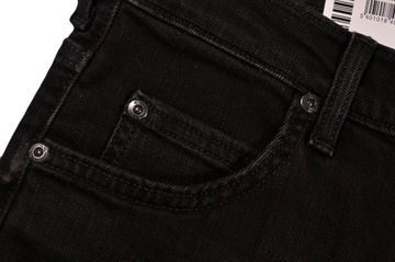 LEE spodnie TAPERED regular BLACK jeans RIDER _ W28 L32