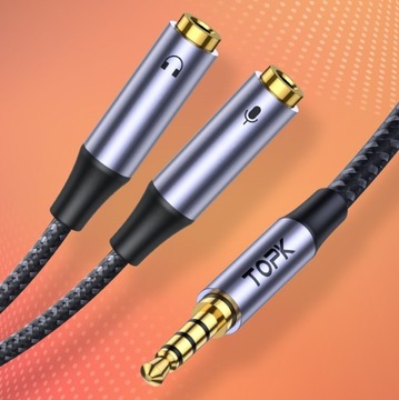 РАЗВЕТВИТЕЛЬ МИНИ-ДЖЕК 3,5 ММ ДЛЯ МИКРОФОНА, AUX НАУШНИКИ