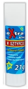 KLEJ W SZTYFCIE 21g EXTRA SZKOLNY BIUROWY