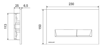 ОТЛИЧНАЯ КНОПКА СМЫВАНИЯ ХРОМ INEXPL230150CR