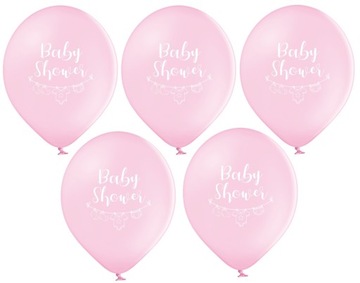 Zestaw Balony Baby Shower Różowy 5 sztuk