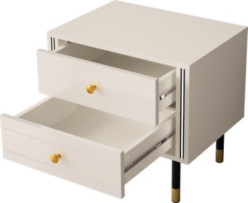 CRISTAL 04 тумбочка 55х40 белый глянец + LED MEG